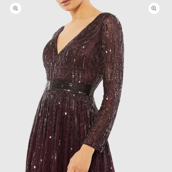 MacDuggal 4977 formal gown in mulberry, size 12, wedding, evening - Picture 13 of 16